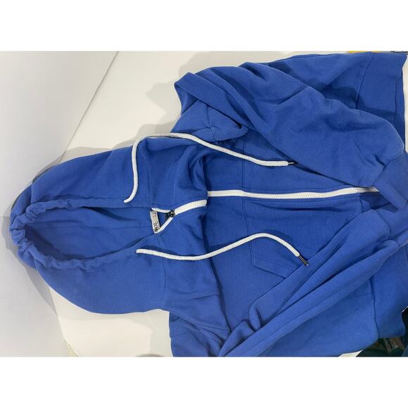 OHOO and Company Blue Hoodie Zippered Sweatshirt Jacket Size Large - Picture 3 of 7